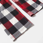 Christmas Make Memories Together 2025 Print Red & Black & Grey & White Plaid Family Matching Pajamas With Dog