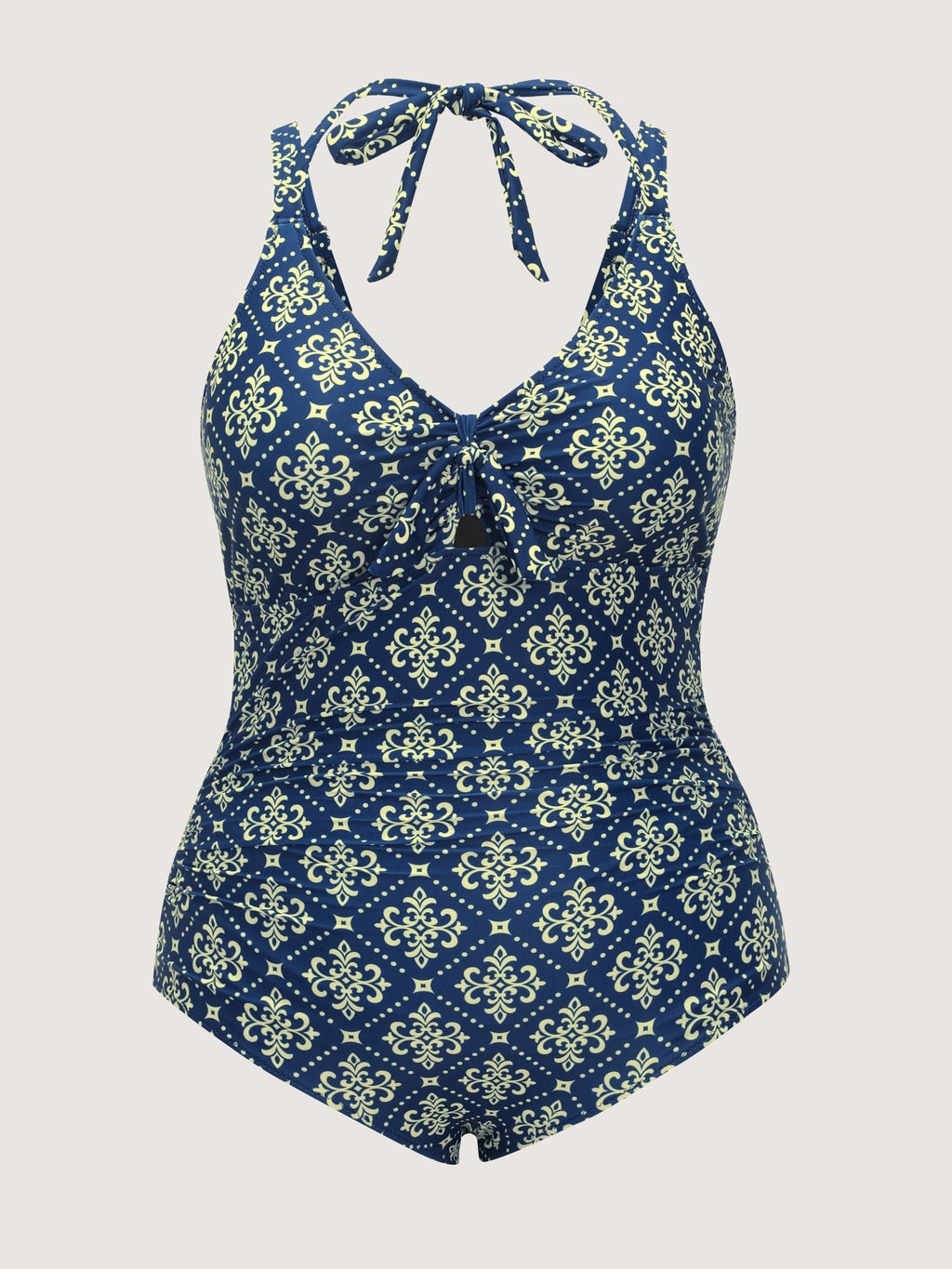 Geometric Print Cut-Out One-Piece Swim