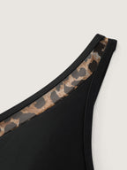 Leopard Print Color Contrast One-Piece Swim