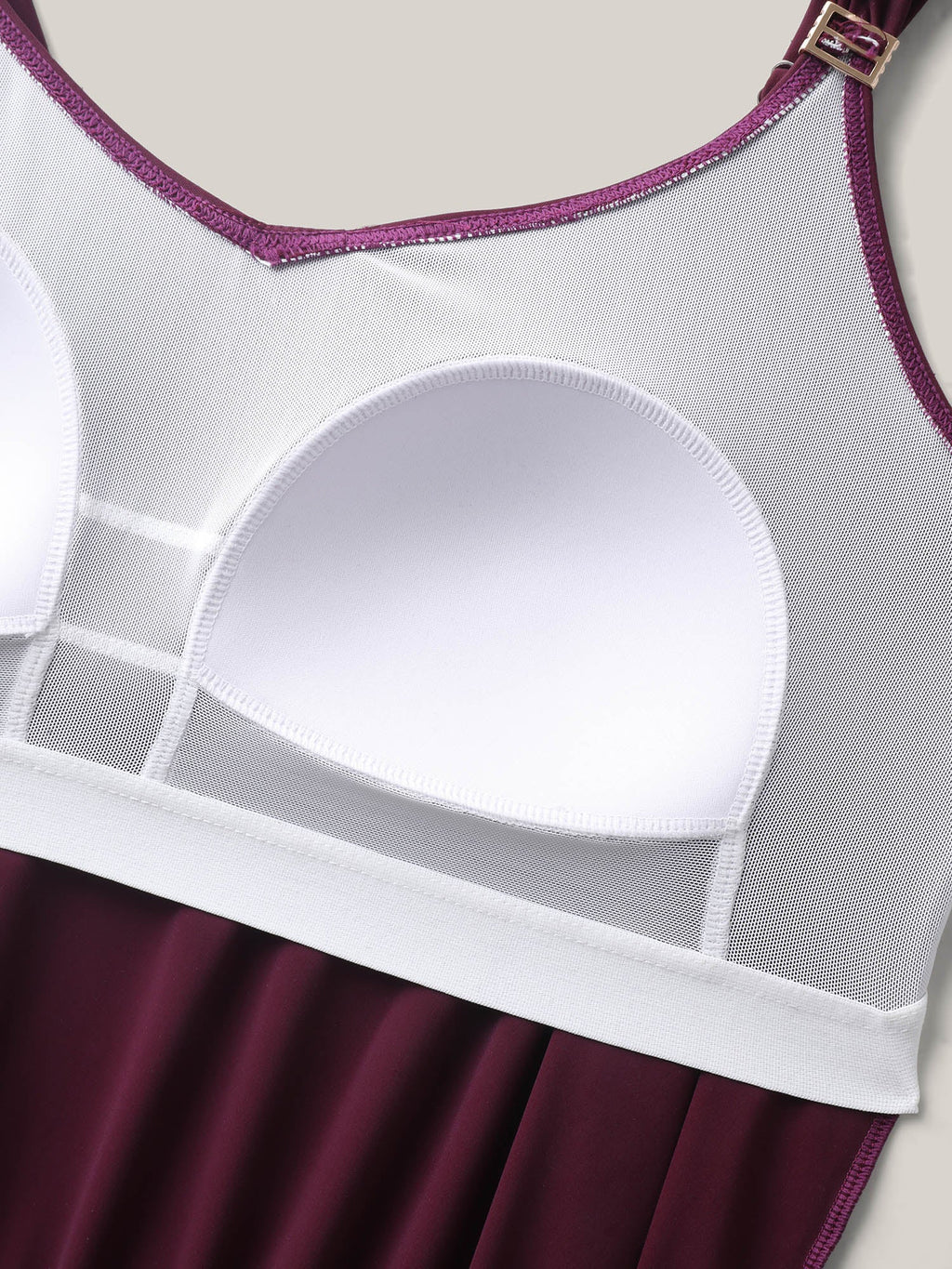 Plain Pockets Adjustable One-Piece Swimsuit