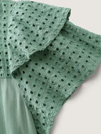 Pure Cotton Layered Sleeve Flowy Blouse