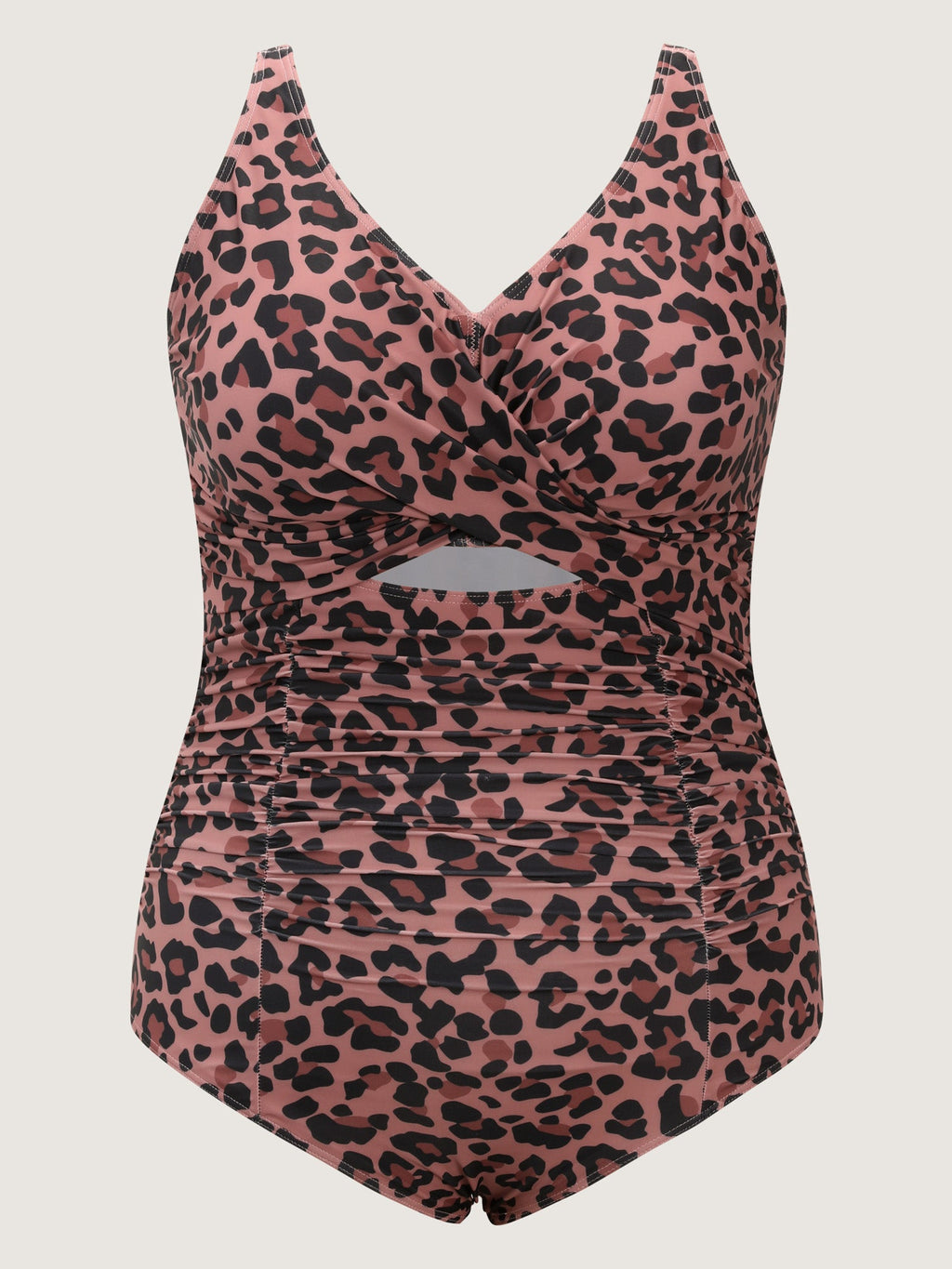 Leopard Print Cut-Out One-Piece Swimsuit