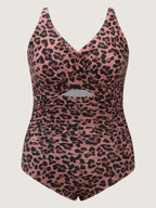 Leopard Print Cut-Out One-Piece Swimsuit