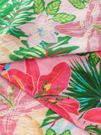 Bright Floral Print Built-In Shorts Mini Dress