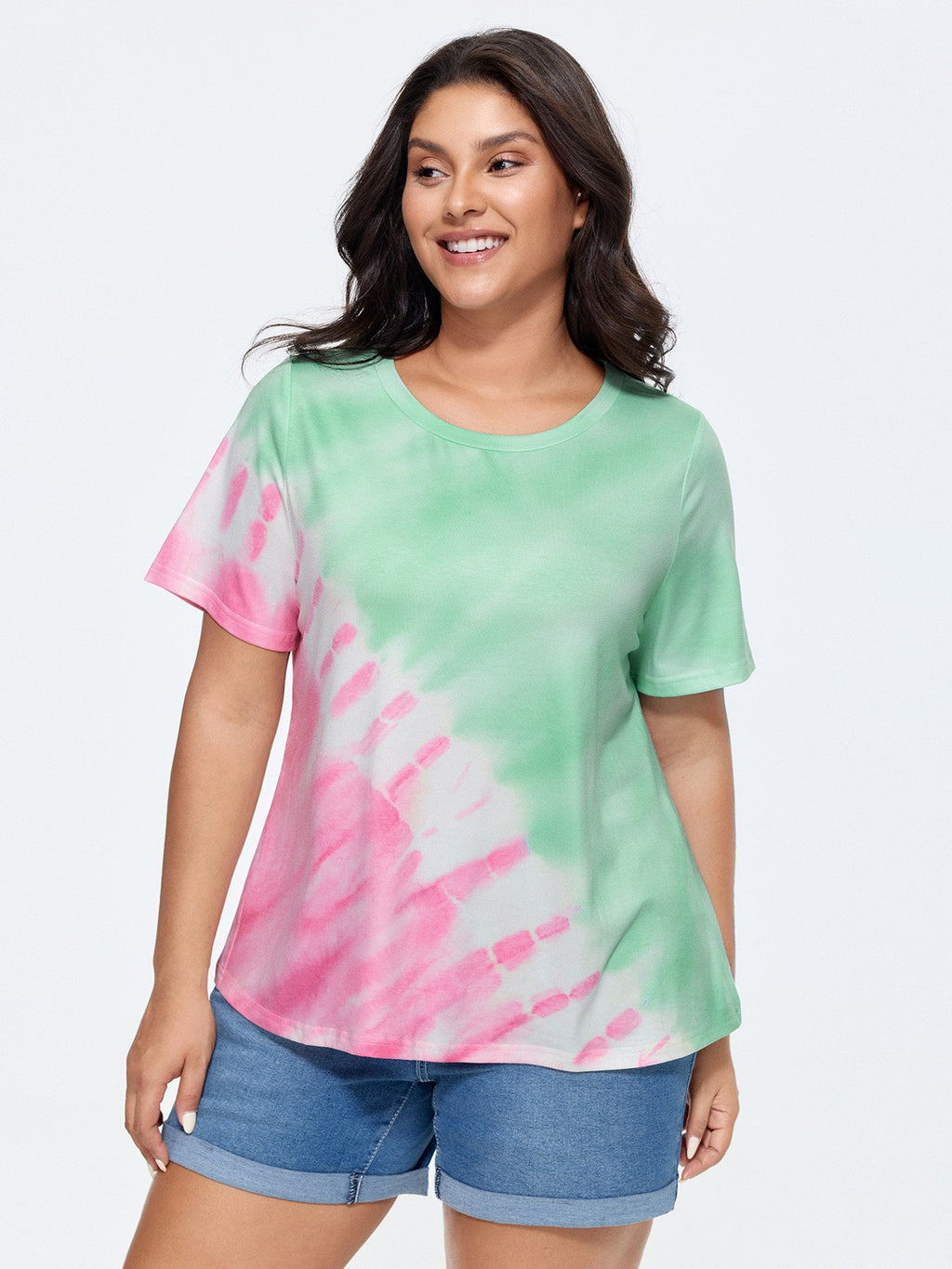 Supersoft Tie-Dye Effect Stretchy T-Shirt