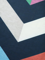 Color Block Wavy Print T-Shirt