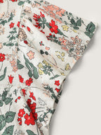 Pure Cotton Floral Print Square Neck Top