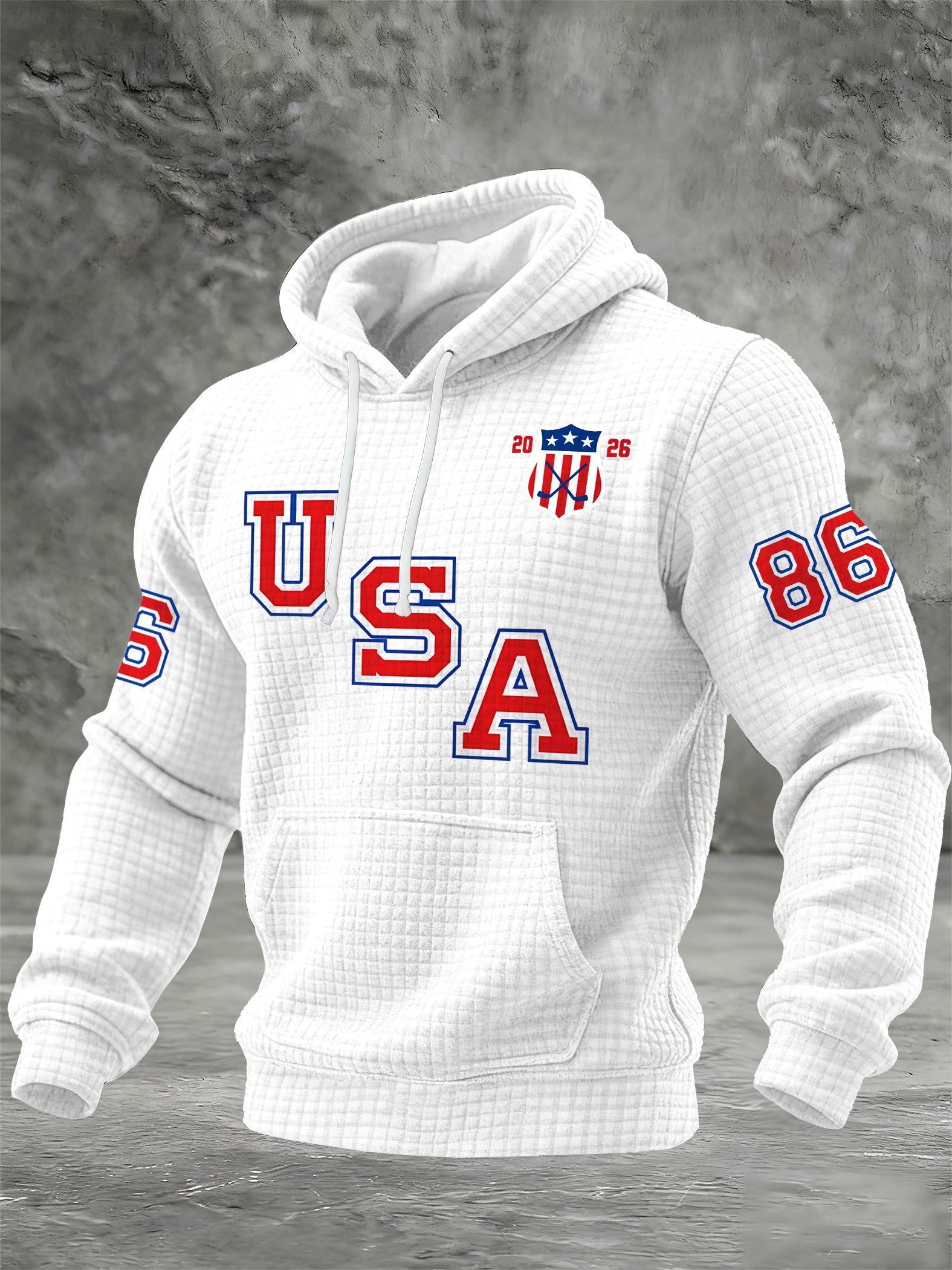 Men's Ice Hockey Printed Casual Hoodie