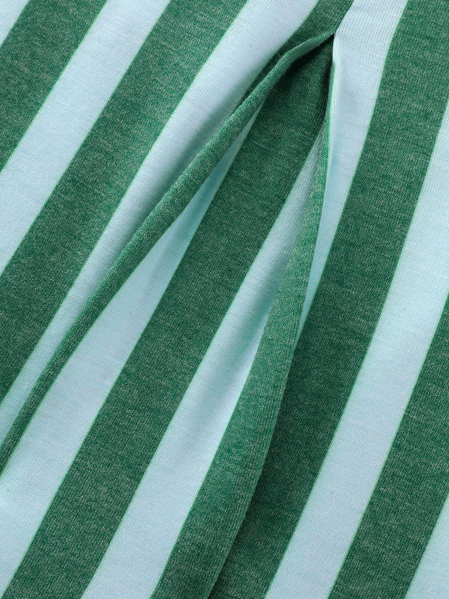 Supersoft Striped Print Scoop Neckline Midi Dress