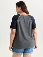 Supersoft Color Contrast Raglan Sleeve T-Shirt