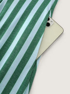 Supersoft Striped Print Scoop Neckline Midi Dress