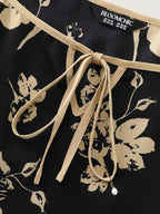 Floral Print Keyhole Neckline Maxi Dress