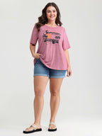Summer-Ready Print Snowflake Effect T-Shirt