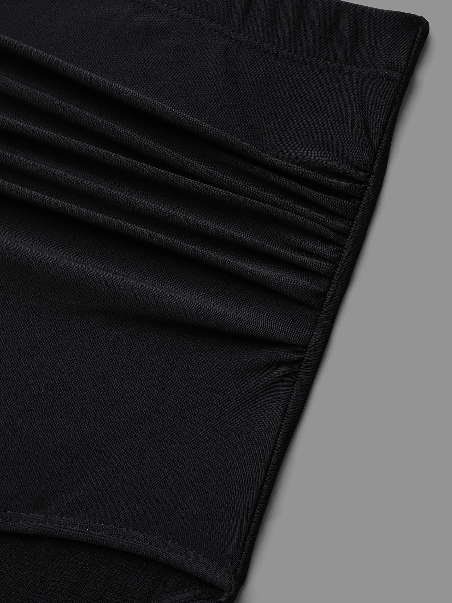 High Rise Ruched Plain Bikini Bottoms