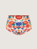 Playful Floral Embroidered Bikini Bottoms