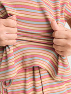 Striped Print Relaxed-Fit T-Shirt