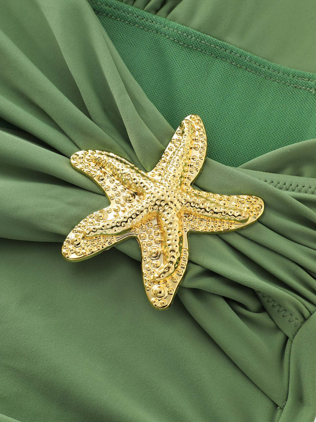 Side Pleated Star Detail One-Piece Swim