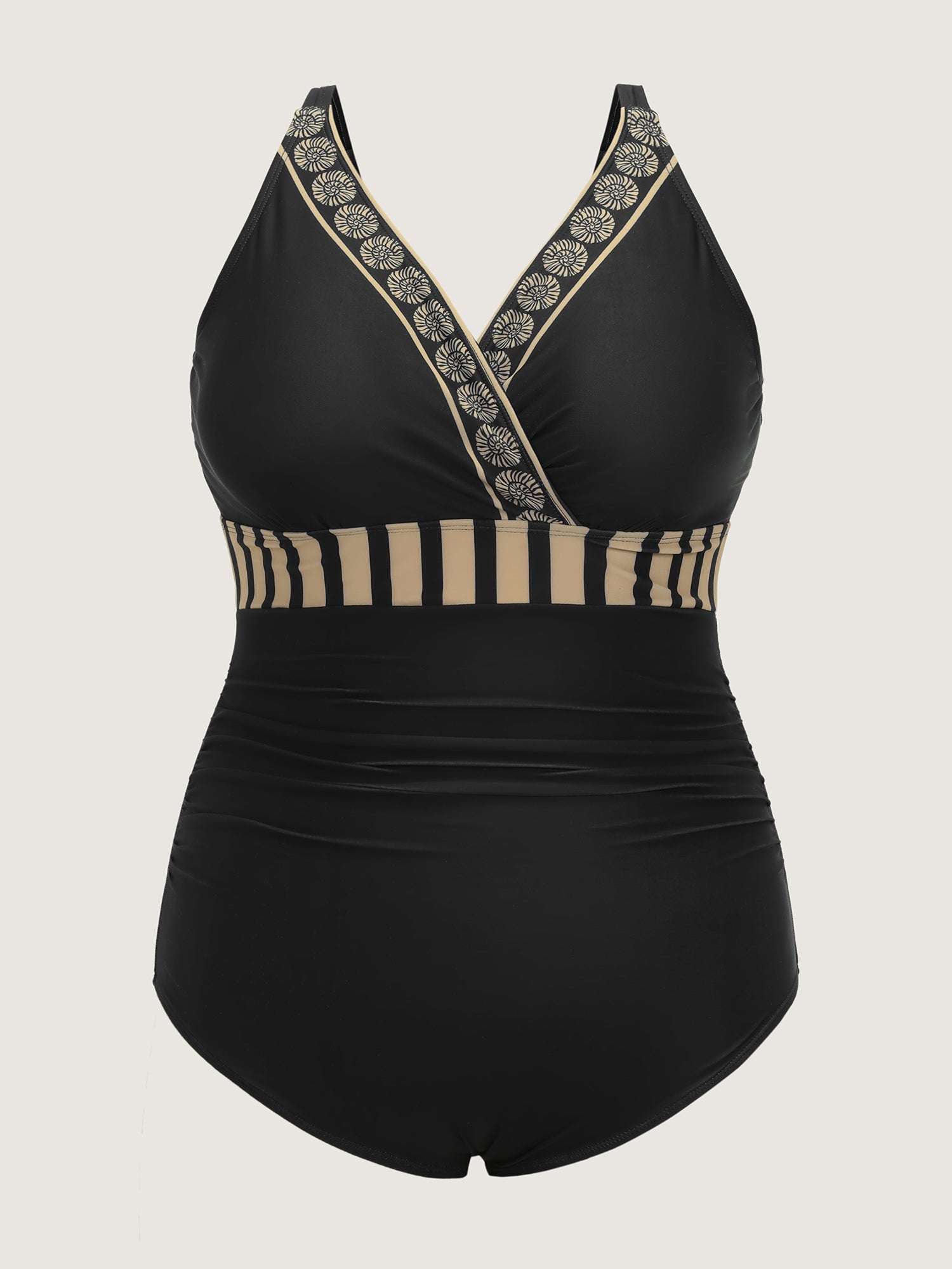 Geometric Print Two-Piece Swimsuit Set