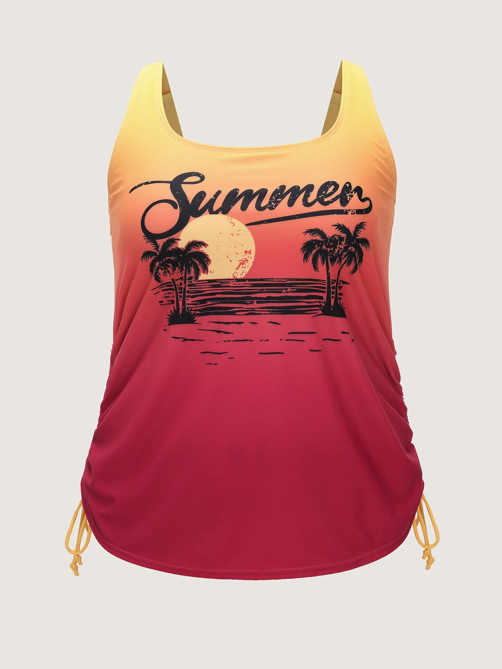 Summer Vibes Ombre Gradient Swim Top