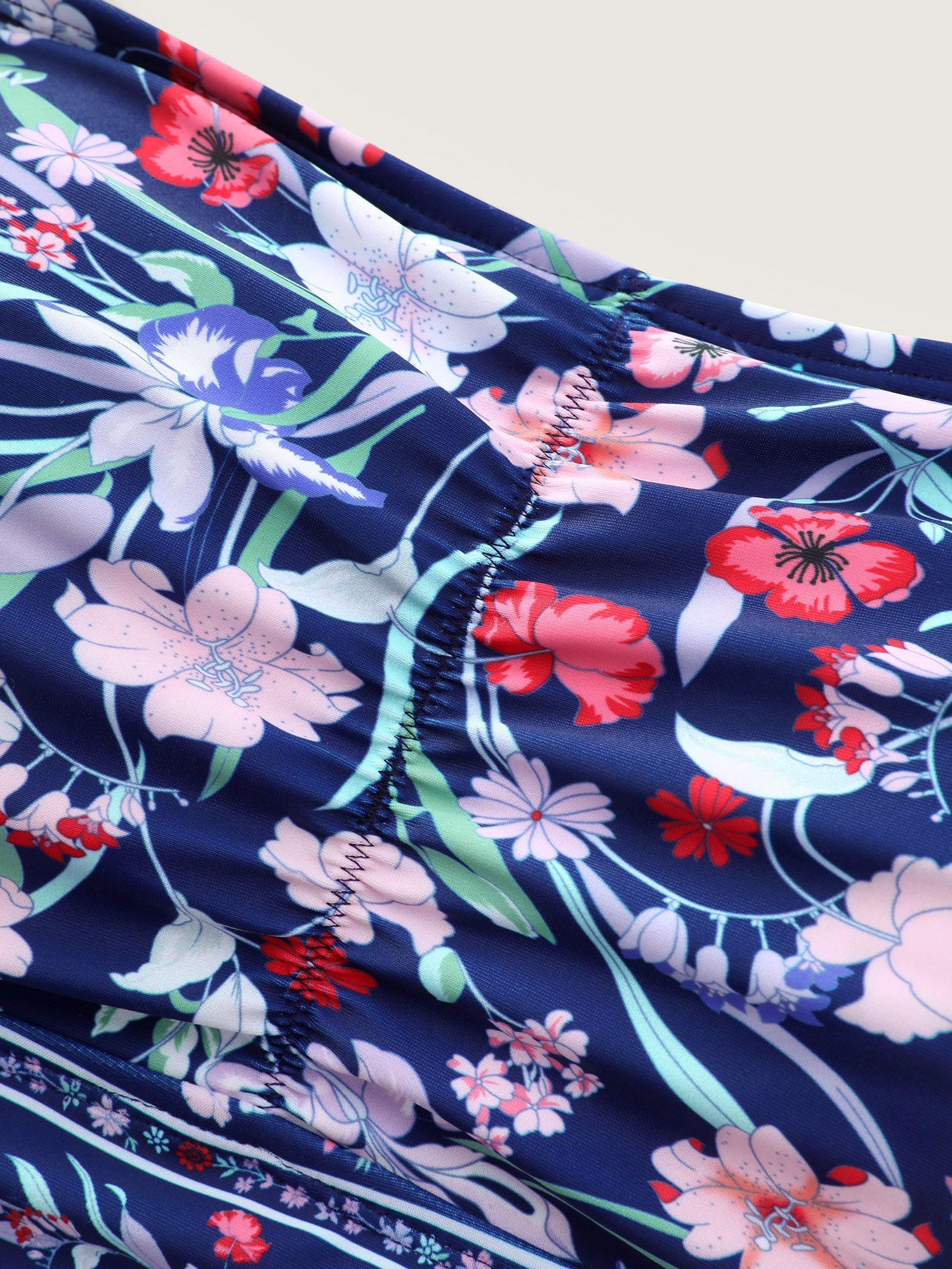 Floral Sarong Two-Piece Set Swimsuit