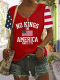 🔥Buy 3 Get 15% Off🔥Women's No King in America Print  Casual T-Shirt
