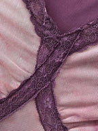 Floral Print Lace Detail Asymmetrical Tank Top