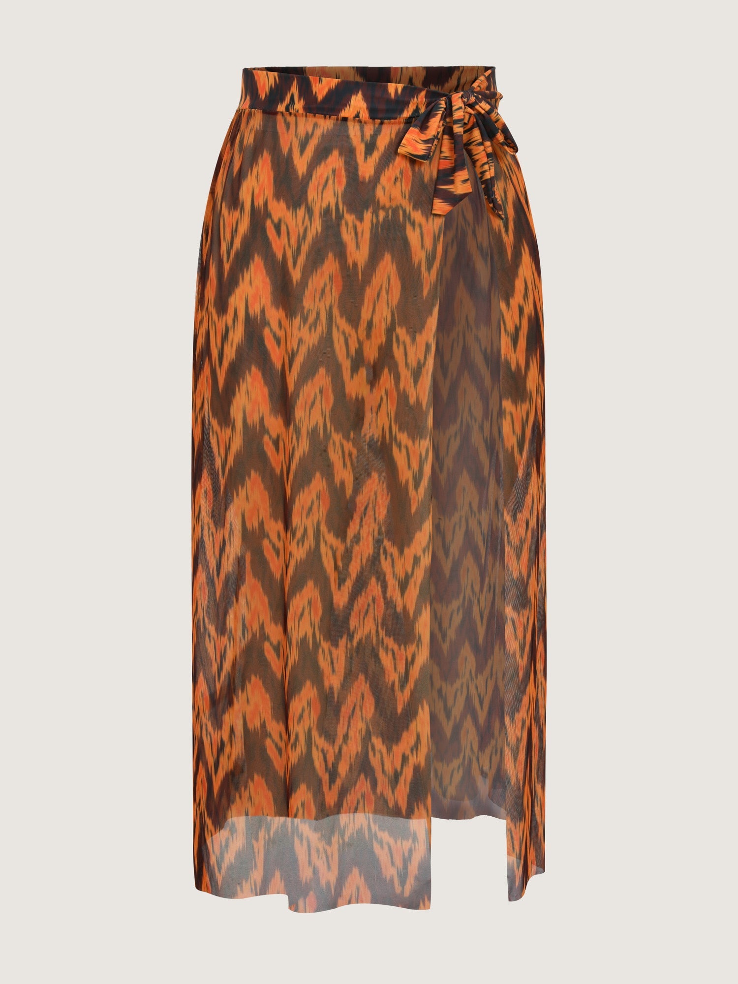 Sarong Geometric Print One-Piece Swim Set