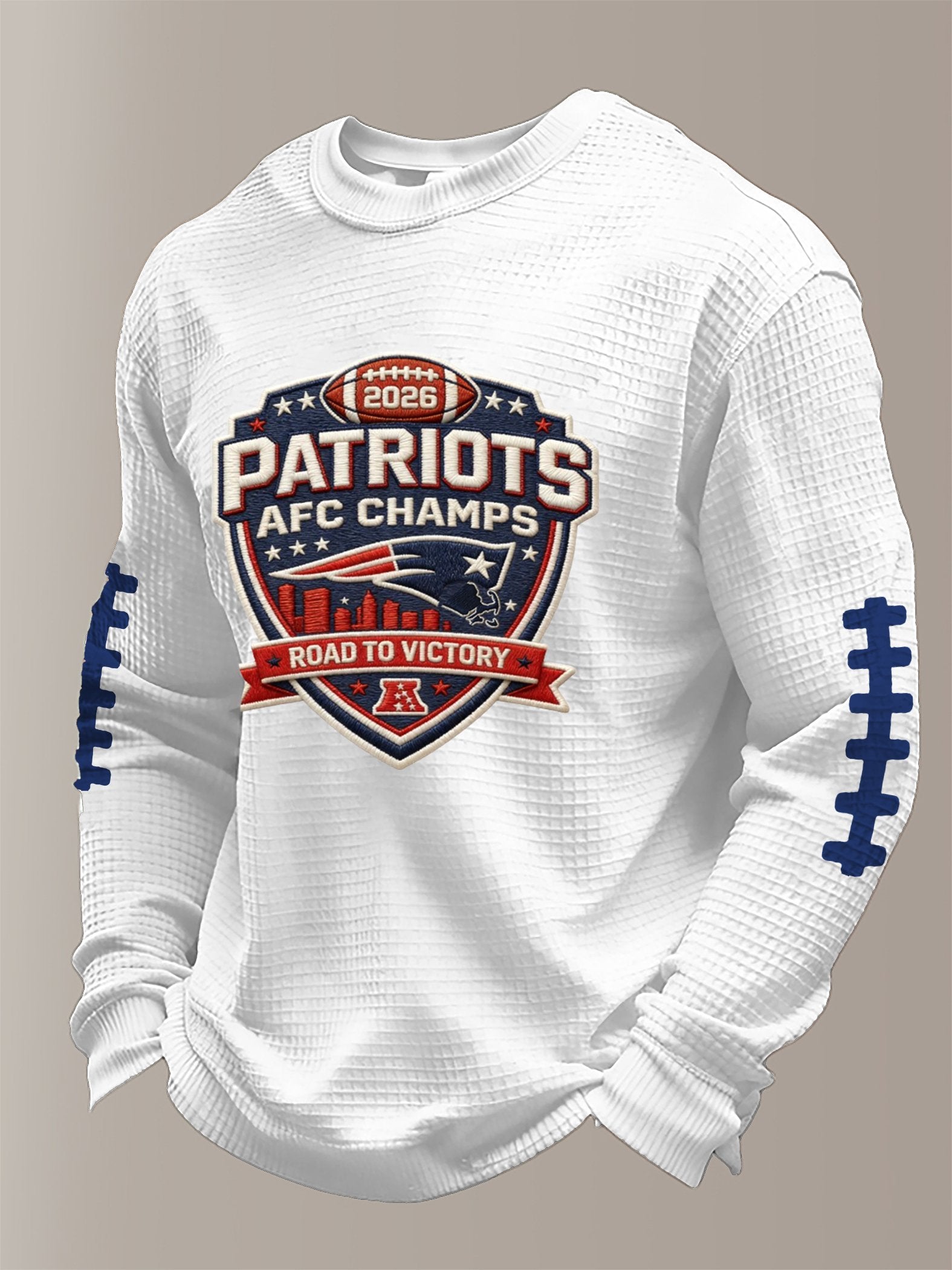 Men's Football Printed Waffle Top