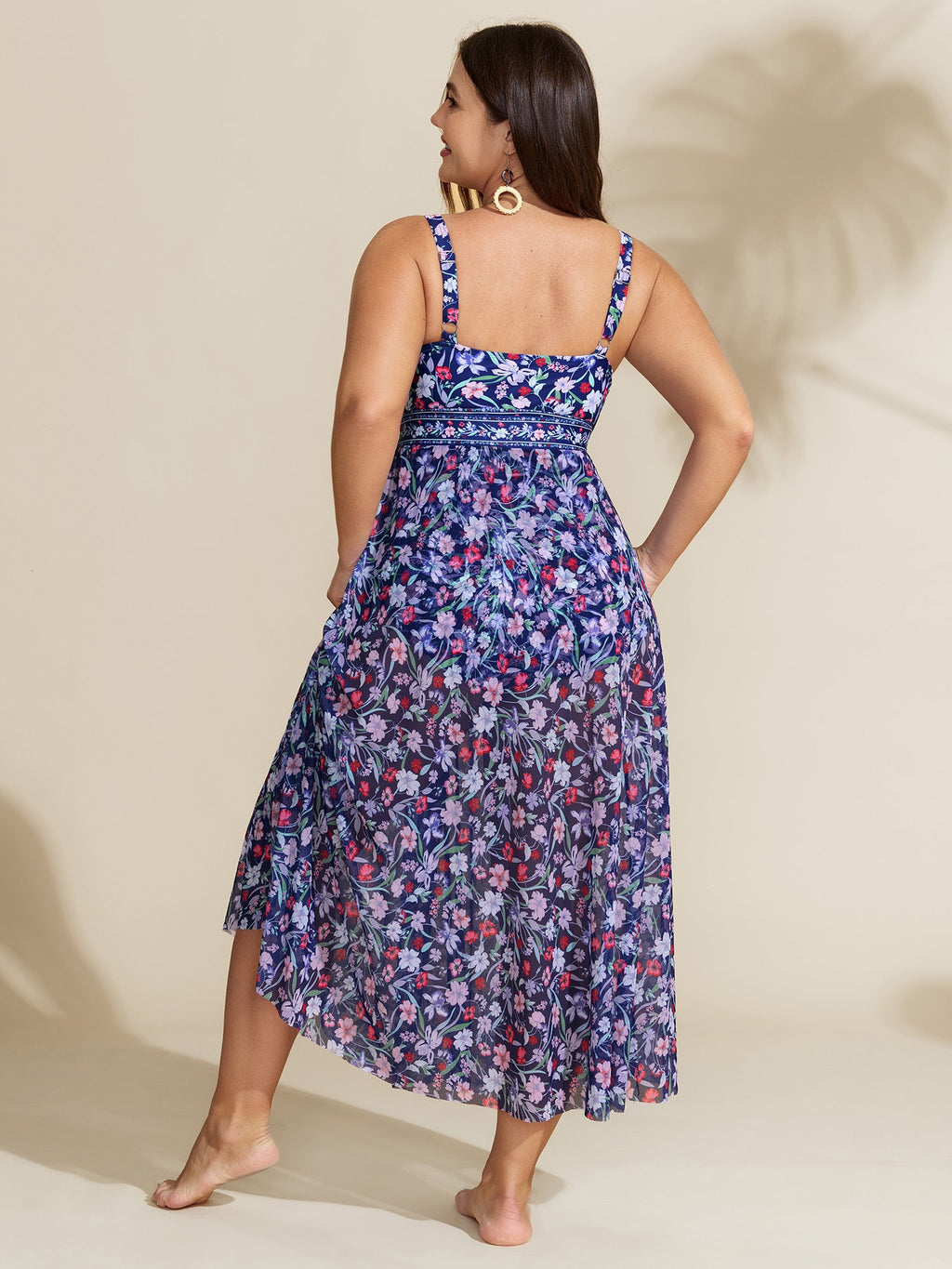 Floral Sarong Two-Piece Set Swimsuit
