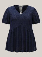 Back Bow Tie Textured Top