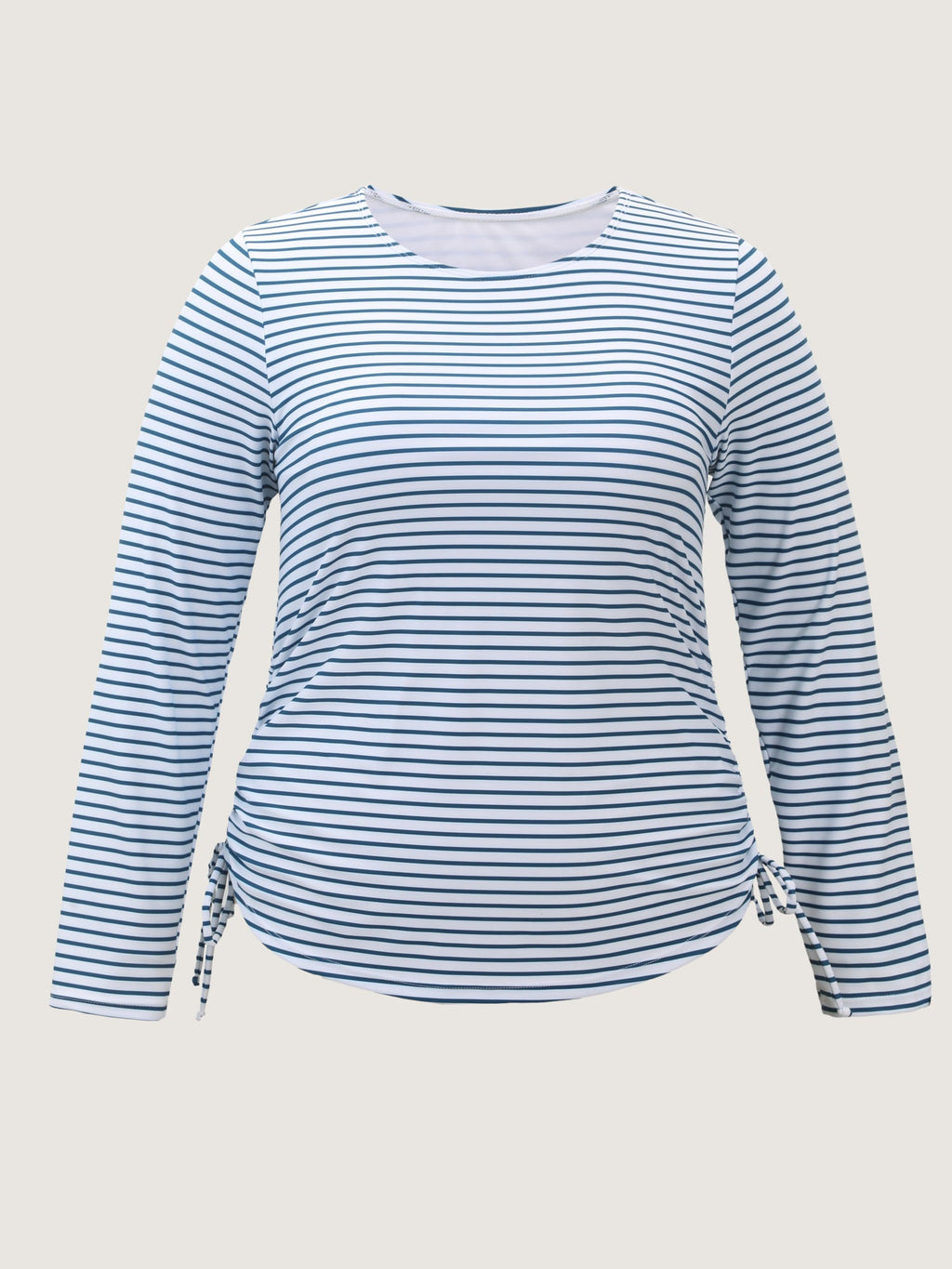 Striped Print UPF 50+ Protection Swim Top