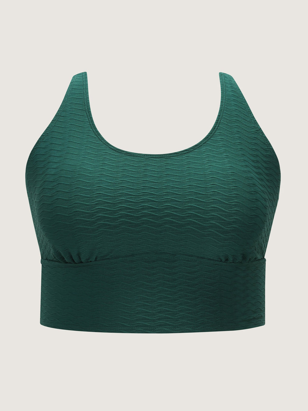 Textured Triangular Waist Bikini Top