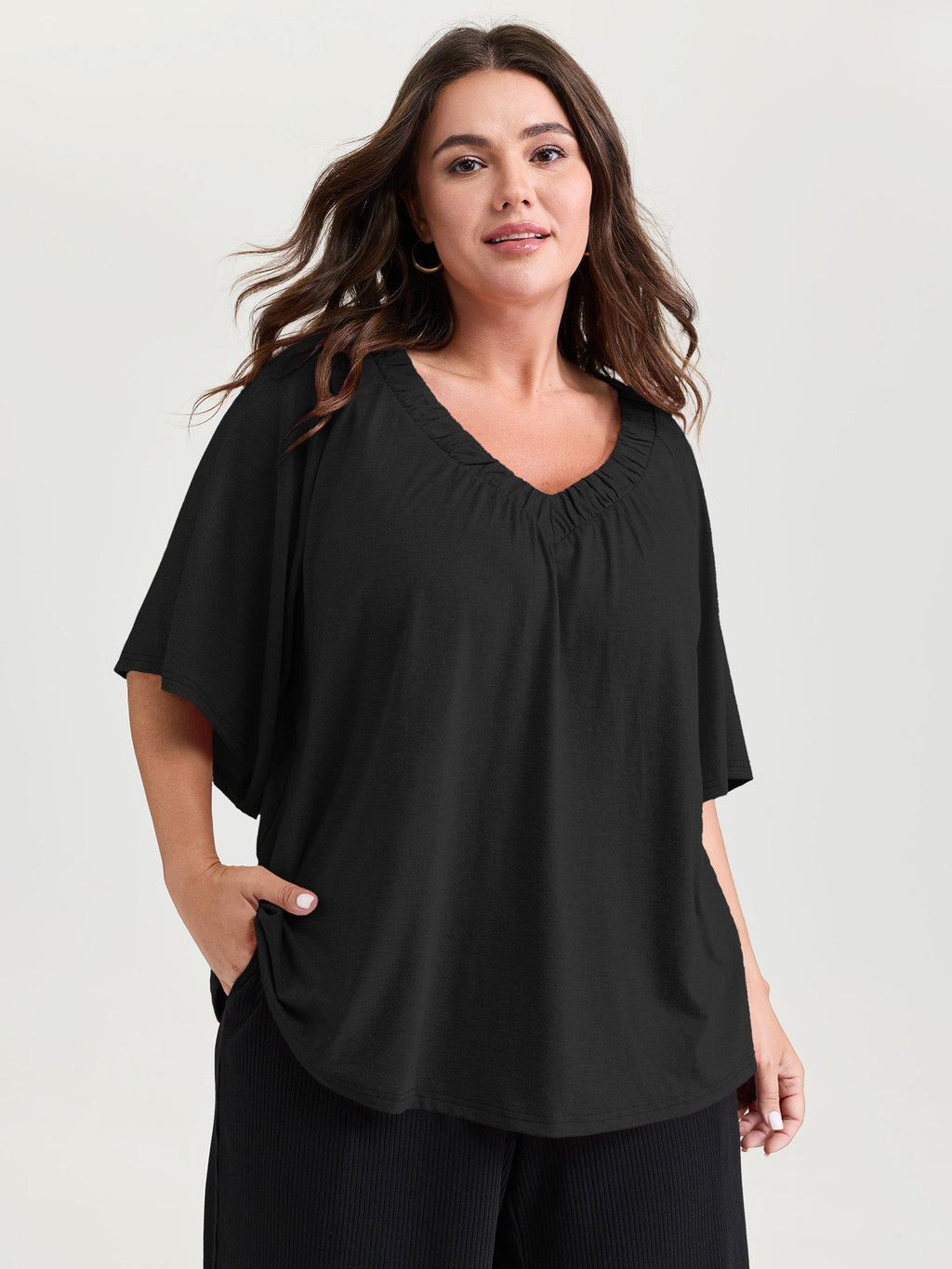 Supersoft Bust-Friendly Flowy Plain Top