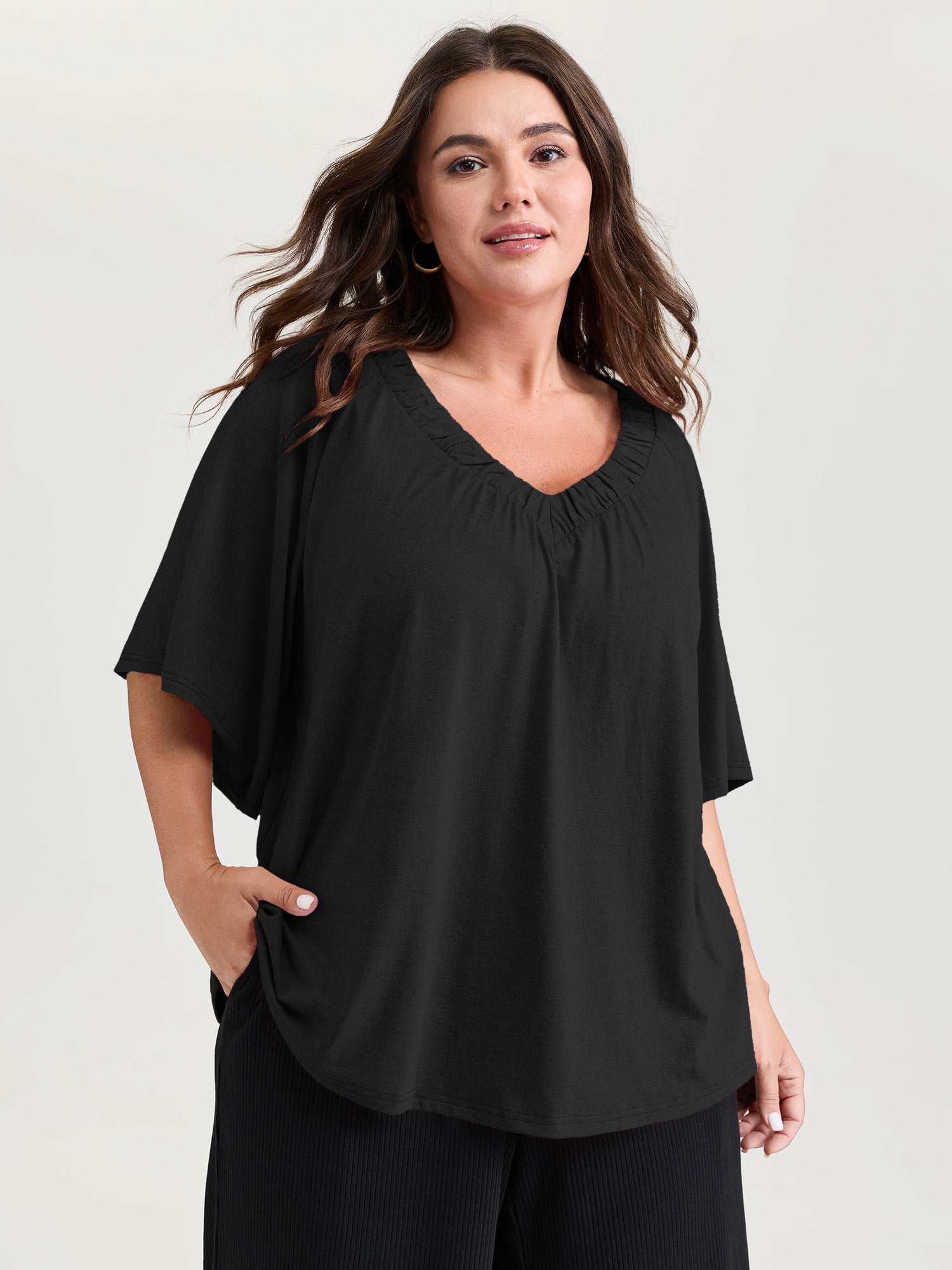 Supersoft Bust-Friendly Flowy Plain Top