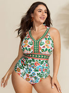 Two-Piece Tummy-Friendly Sarong Swimsuit