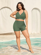Sculpting Pockets Solid Swim Shorts