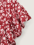 Floral Print Knotted Front Blouse