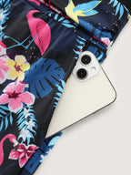 Floral Print Waist Tie One-Piece Swimsuit