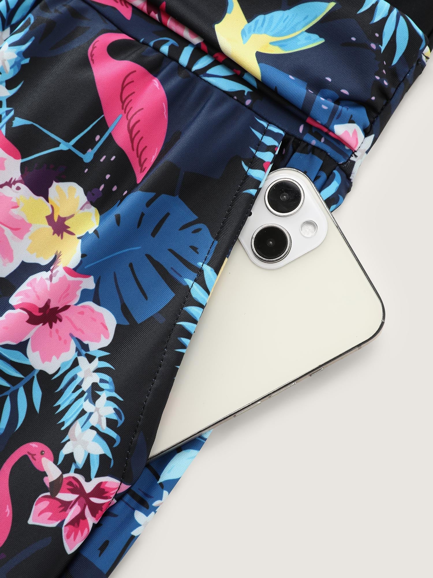 Floral Print Waist Tie One-Piece Swimsuit