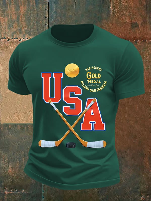 Men's   USA Funny Print T-Shirt
