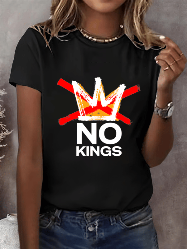 🔥Buy 3 Get 15% Off Women's  America has No Kings Printed Casual T-Shirt