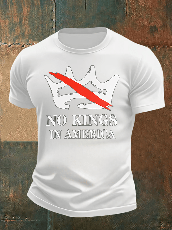 🔥Buy 3 Get 15% Off🔥Men's no kings in America print  T-Shirt