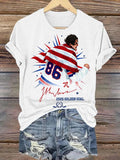 Women's Ice Hockey Print Casual T-Shirt
