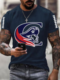 Men's Football Print Casual T-Shirt