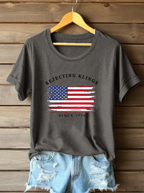 🔥Buy 3 Get 15% Off🔥Women's Casual  Rejecting Kings Printed T-shirt