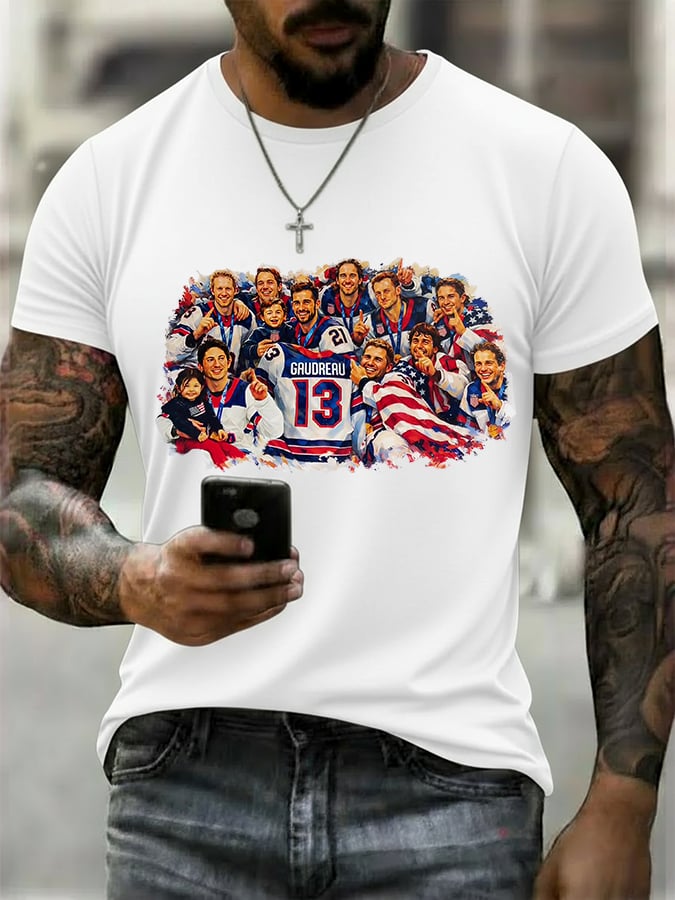 Men's  Funny Character Print T-Shirt