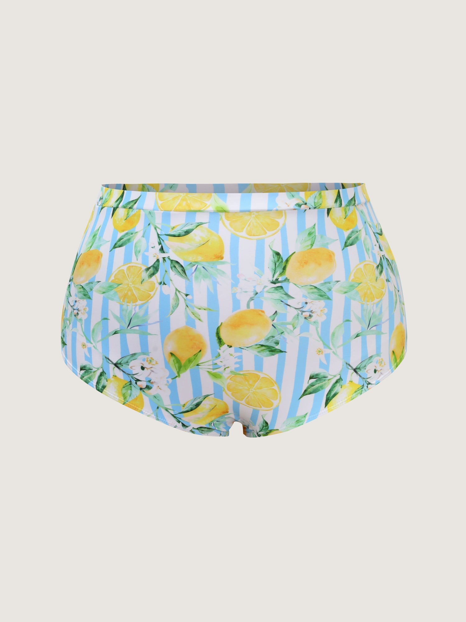 Citrus Fruit Print Fit And Flare Swim Dress
