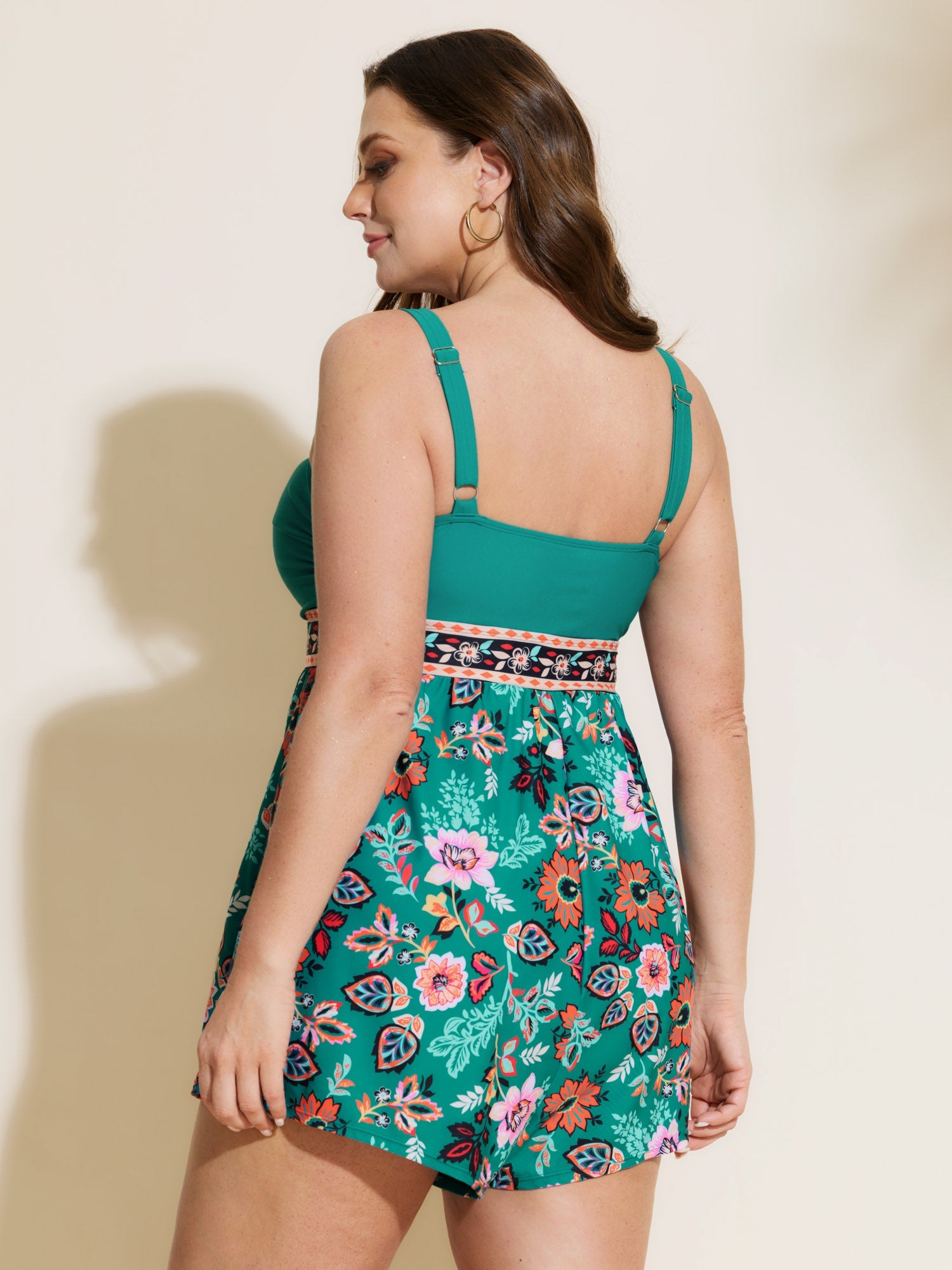 Floral Twist-Front One-Piece Swimsuit