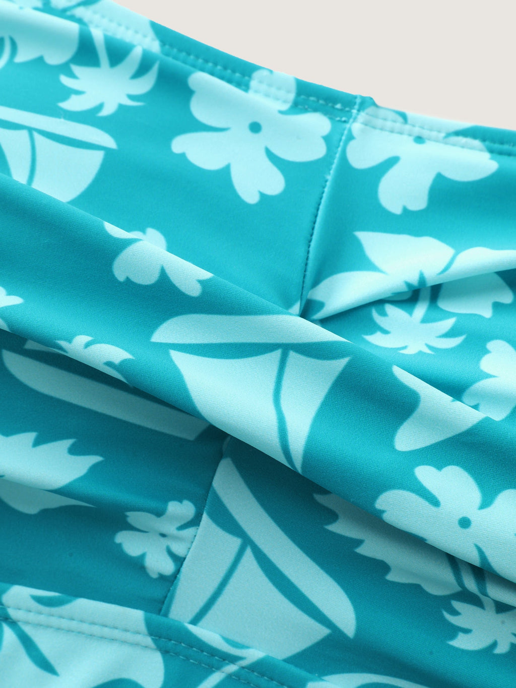Twist-Front Floral Print Swim Dress