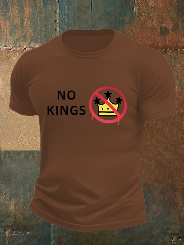 🔥Buy 3 Get 15% Off🔥Men's   NO KINGS Print T-Shirt
